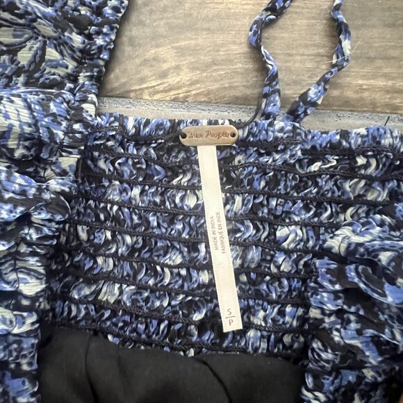 Free People Aglow Smocked Long Sleeve Midi Dress Small (201) - Picture 7 of 7